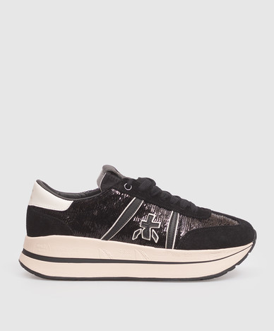 Sneakers Bethcoin nere con paillettes