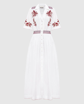 Alemais Odie shirt dress with ivory embroidery 6892D