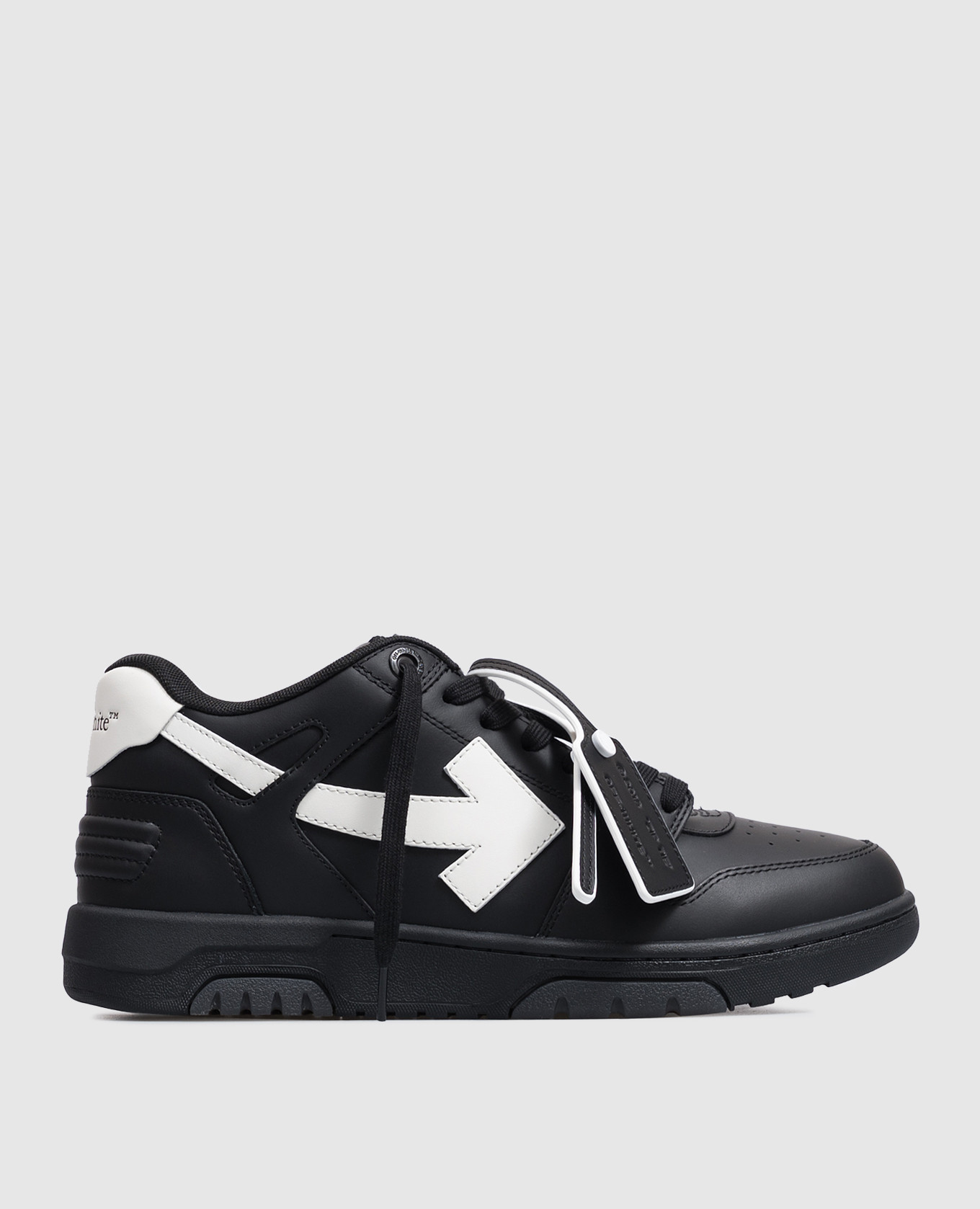Out Of Office black leather sneakers