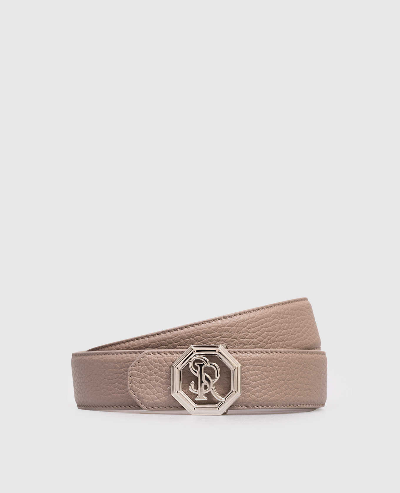 

Beige leather belt Stefano Ricci