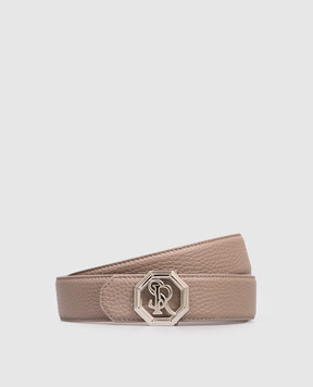 Stefano Ricci Beige leather belt N382VDC366P