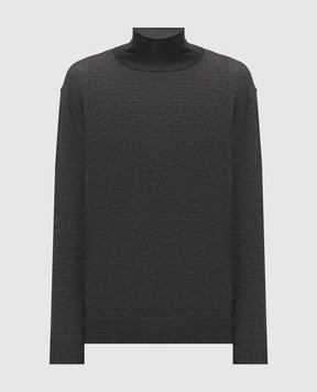 The Row Gray Orly cashmere and silk turtleneck 11120Y1001