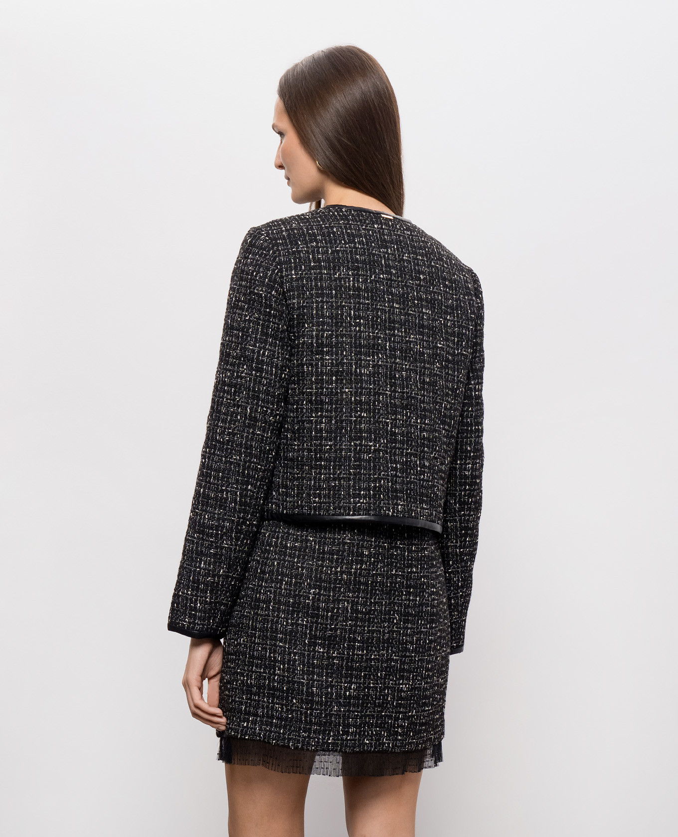 Black tweed jacket Twinset 4