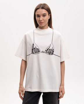 Palm Angels White T-shirt Bra PWAA07BS26JER003