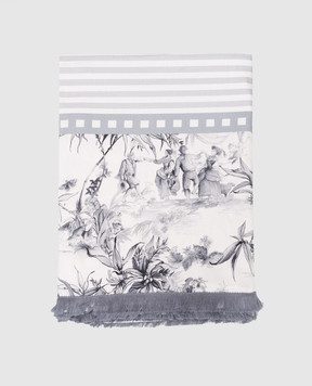 Baci Milano Gray tablecloth Versailles TAMCOL02