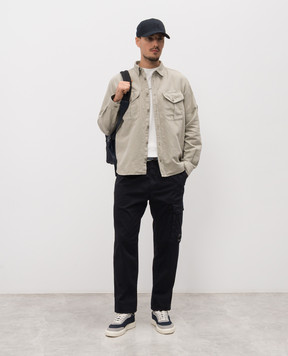 C.P. Company White T-shirt with monogram MTS087A005100W