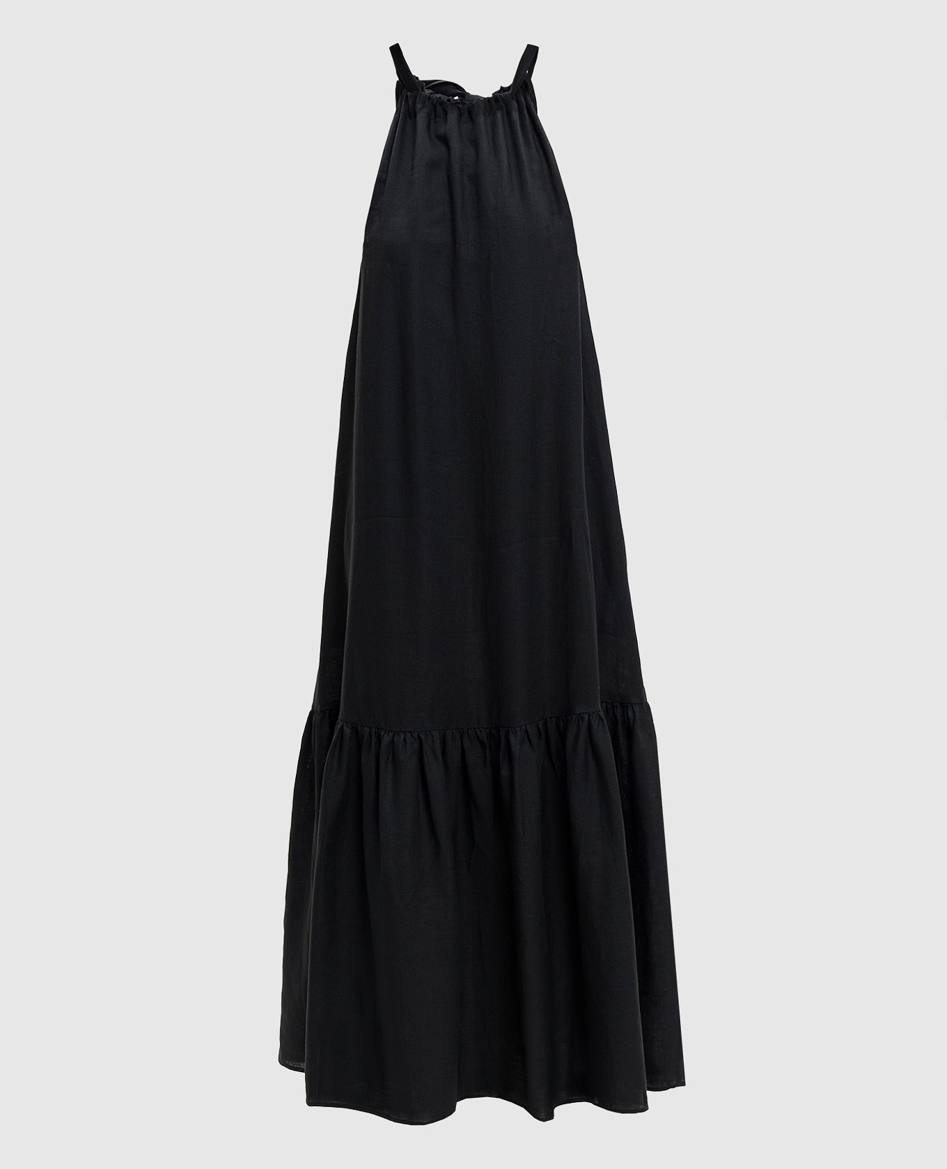 

Black Ibiza linen dress Asceno