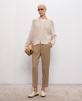 Peserico Beige silk top A08893D07325
