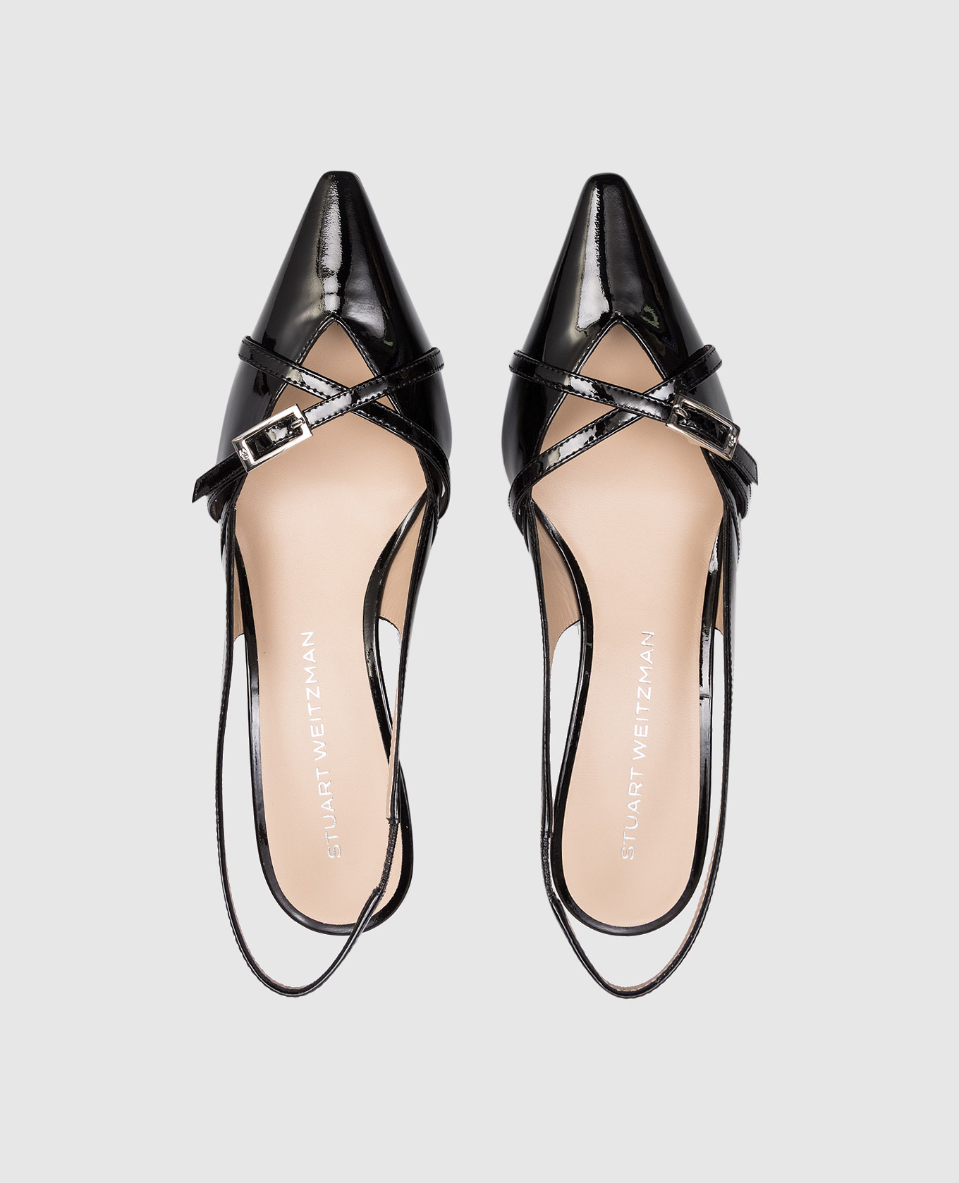 

Georgie black patent leather slingbacks Stuart Weitzman