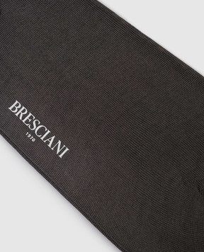 Bresciani Grey short cotton socks MP009RI0006BR