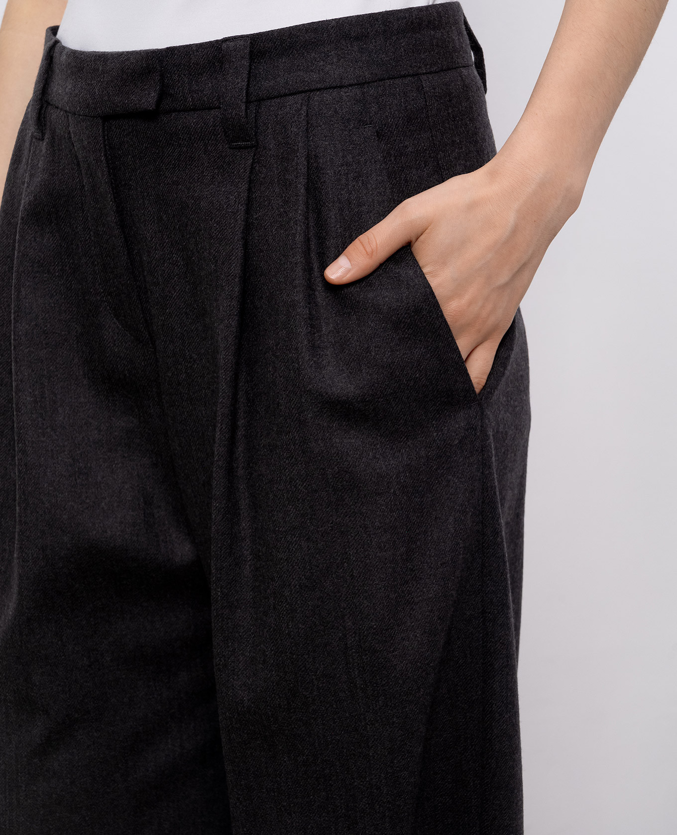 

Gray wool pants with monil chain Brunello Cucinelli, Grey
