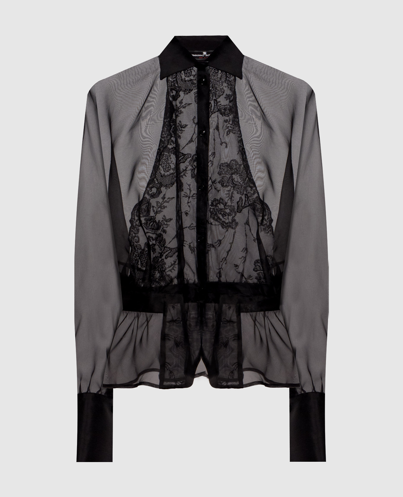 Black silk blouse
