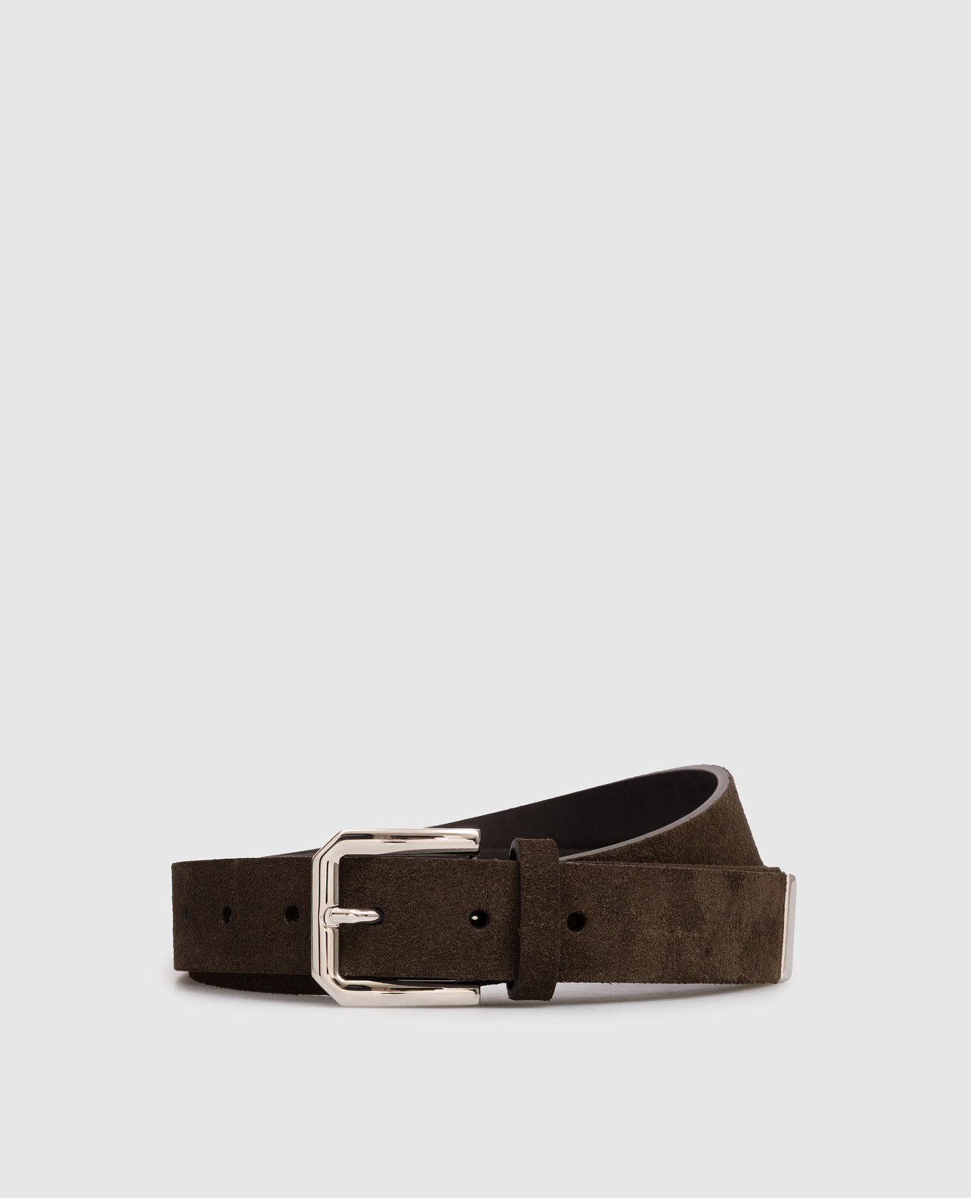 Brown suede belt