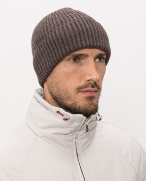 Brunello Cucinelli Brown cashmere hat M2293900