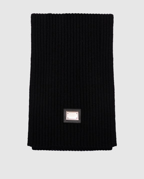 Dolce&Gabbana Children's black wool scarf LBKAB4JDVGK