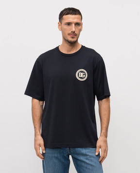 Dolce&Gabbana Blue T-shirt with logo G8PN9ZG7PZF