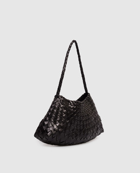 Dragon Rosanna black leather woven bag DGS68943