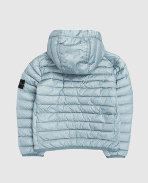 Stone Island Children's blue jacket with logo patch L1S164100009S00241012