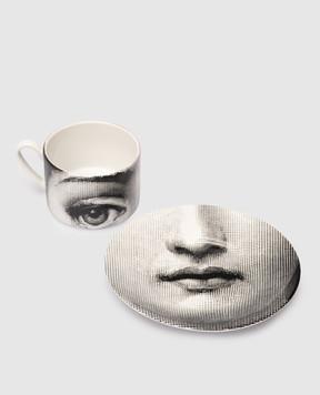 Fornasetti Porcelain tea set Tema e Variazioni with cup and saucer P39X001