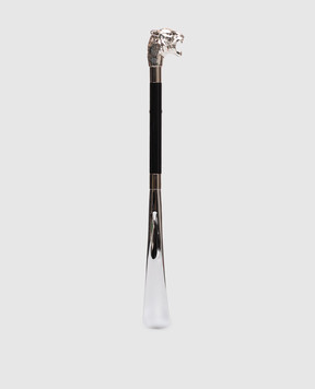 Pasotti Black Silver Tiger shoe horn PFPEXXCSF05