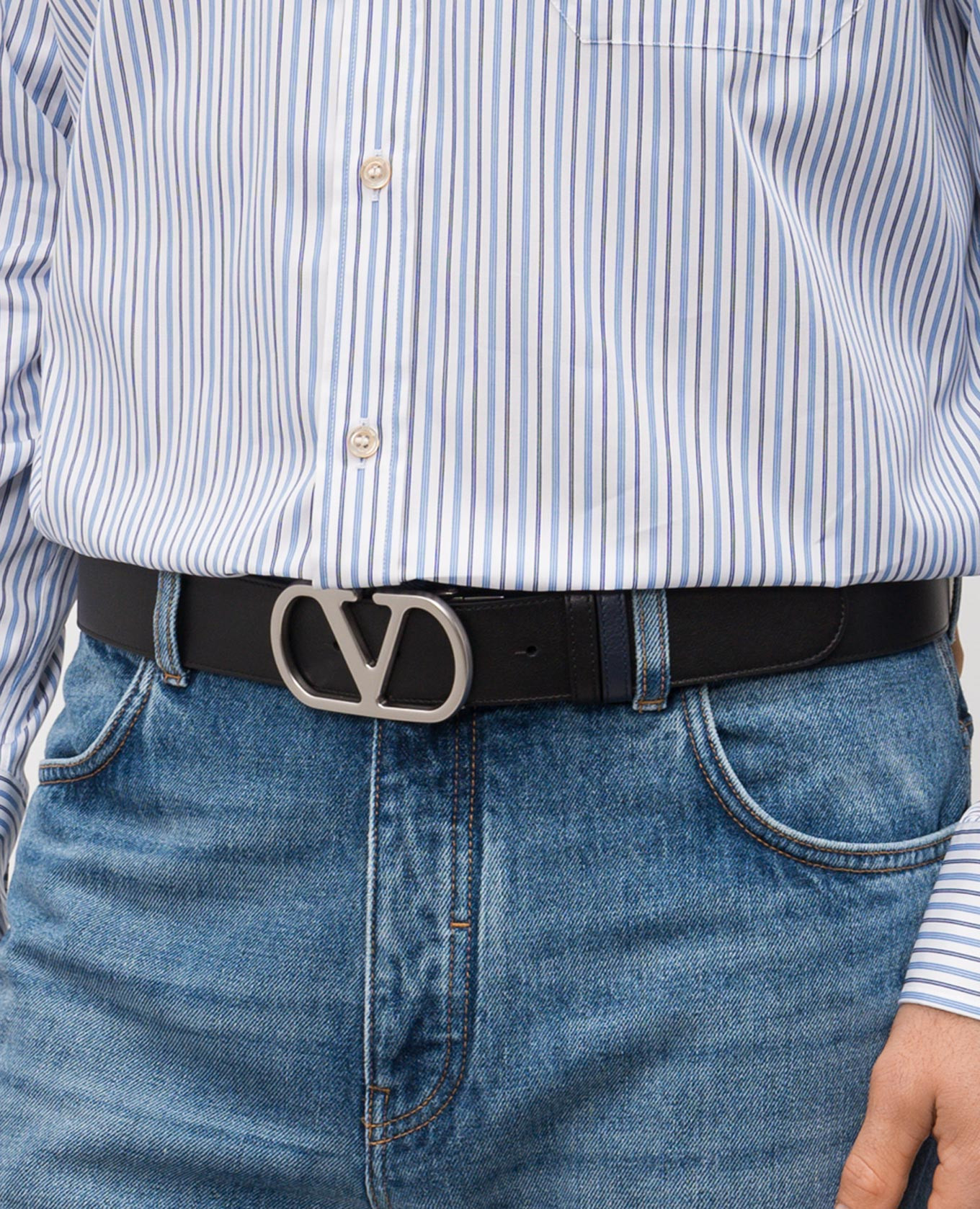 

Vlogo Signature Reversible Leather Belt Valentino, Black