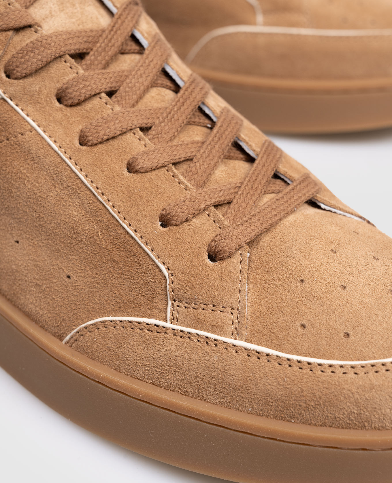 Brown suede sneakers with logo Canali 5