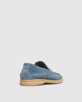 Lanciotti De Verzi Blue suede loafers FELIXLIGHTCACHEMIRE