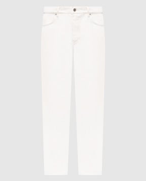 Balmain White jeans with logo GH1MI043DG14