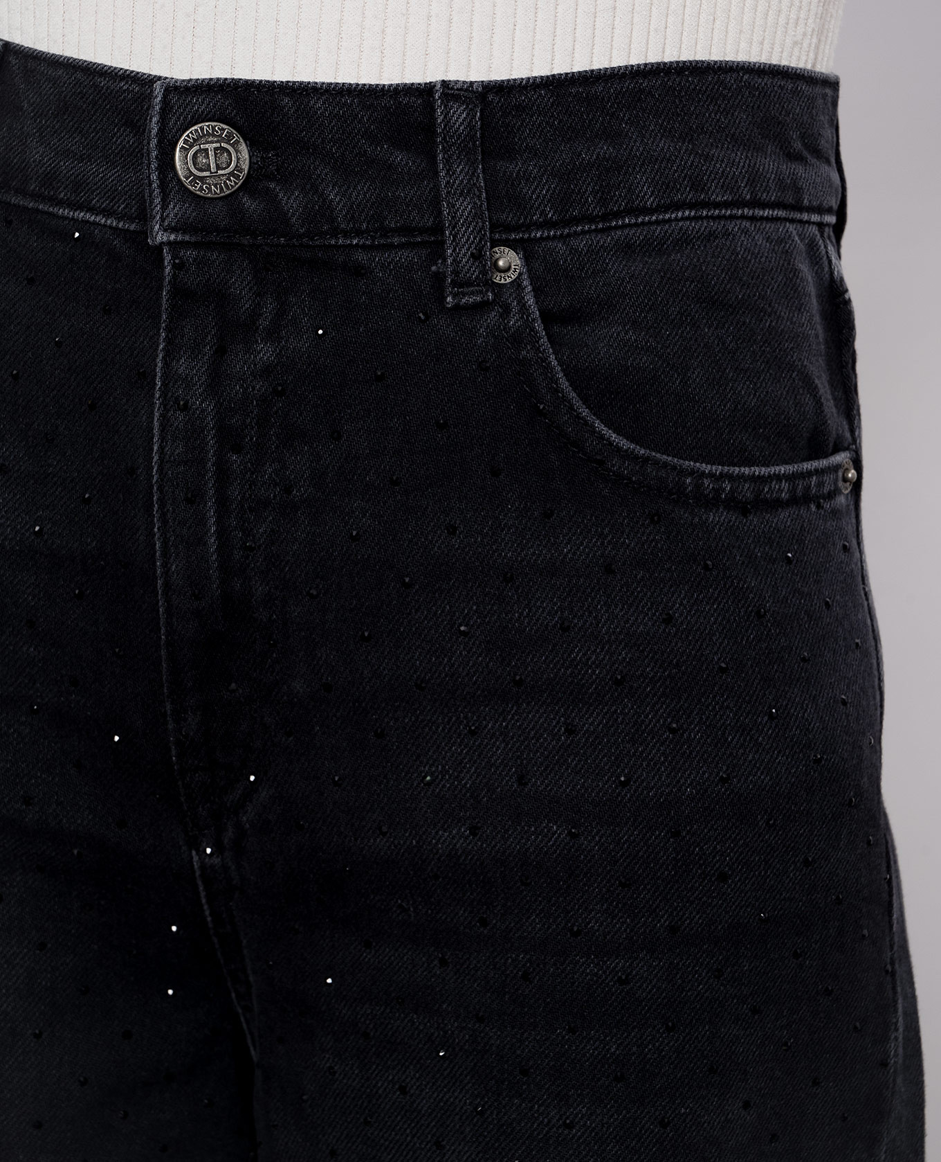 

Black jeans with crystals Twinset