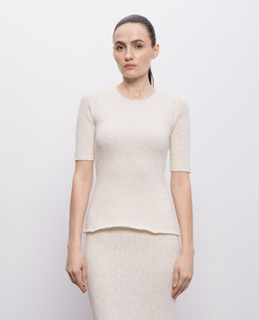 Gabriela Hearst Valentina white silk top 2269067A137