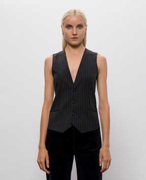 Maison Margiela MM6 Striped wool vest S62FB0089MTN199