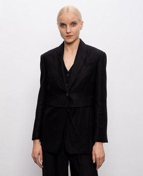 Brunello Cucinelli Black jacket with linen MH1267181