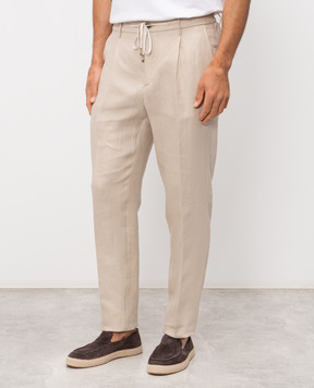Peserico Beige linen pants R54274D02606