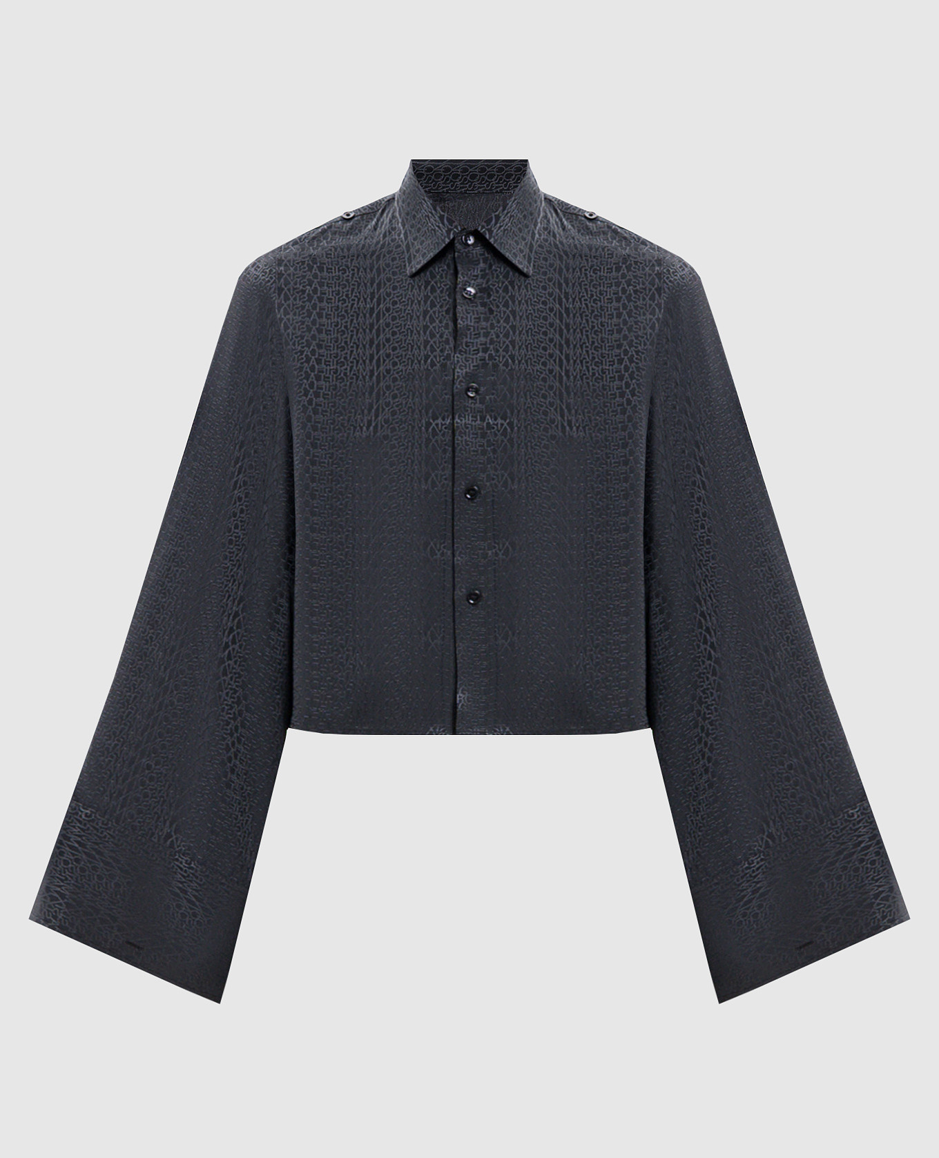 Black blouse with logo pattern