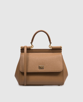 Dolce&Gabbana Brown leather bag Sicily BB6003B1001