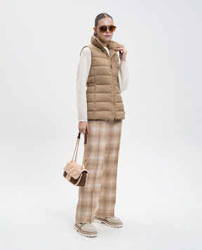 Woolrich Shirley brown down vest CFWWVE2001FRUT5007