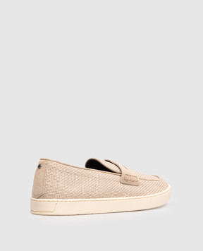 Canali Beige loafers with weaving RC01272461217