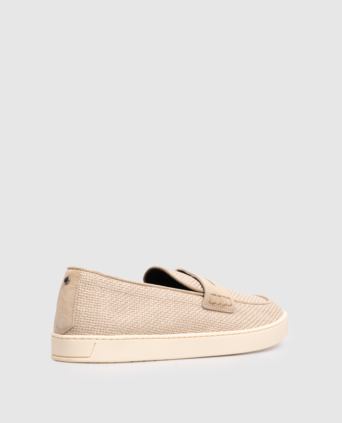 Beige loafers with weaving Canali 3