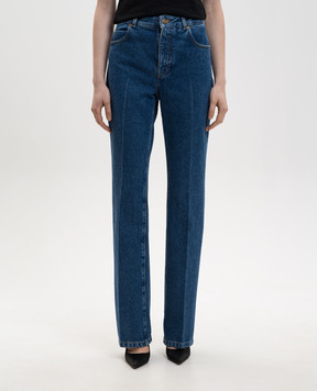 Balmain Blue jeans with logo patch GF1MI070DG08