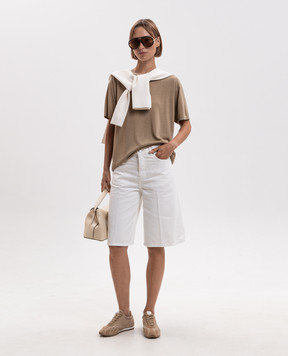 Toteme Beige straight-cut T-shirt 253WRT0531YA0079