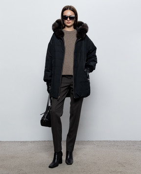 Paolo Moretti Black reversible sable fur jacket BERENICE