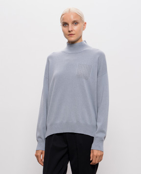 Peserico Blue wool, silk and cashmere sweater A99205F12A9283