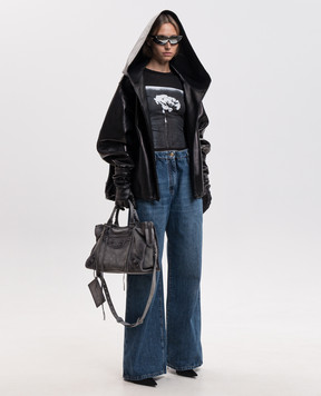 Balenciaga Black T-shirt with print 871745TUVP9