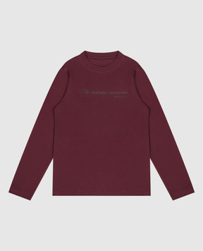 Brunello Cucinelli Burgundy long sleeve with embroidered inscription B0B13T702C