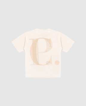 C.P. Company Children's beige T-shirt with logo print CSM002LAA1748