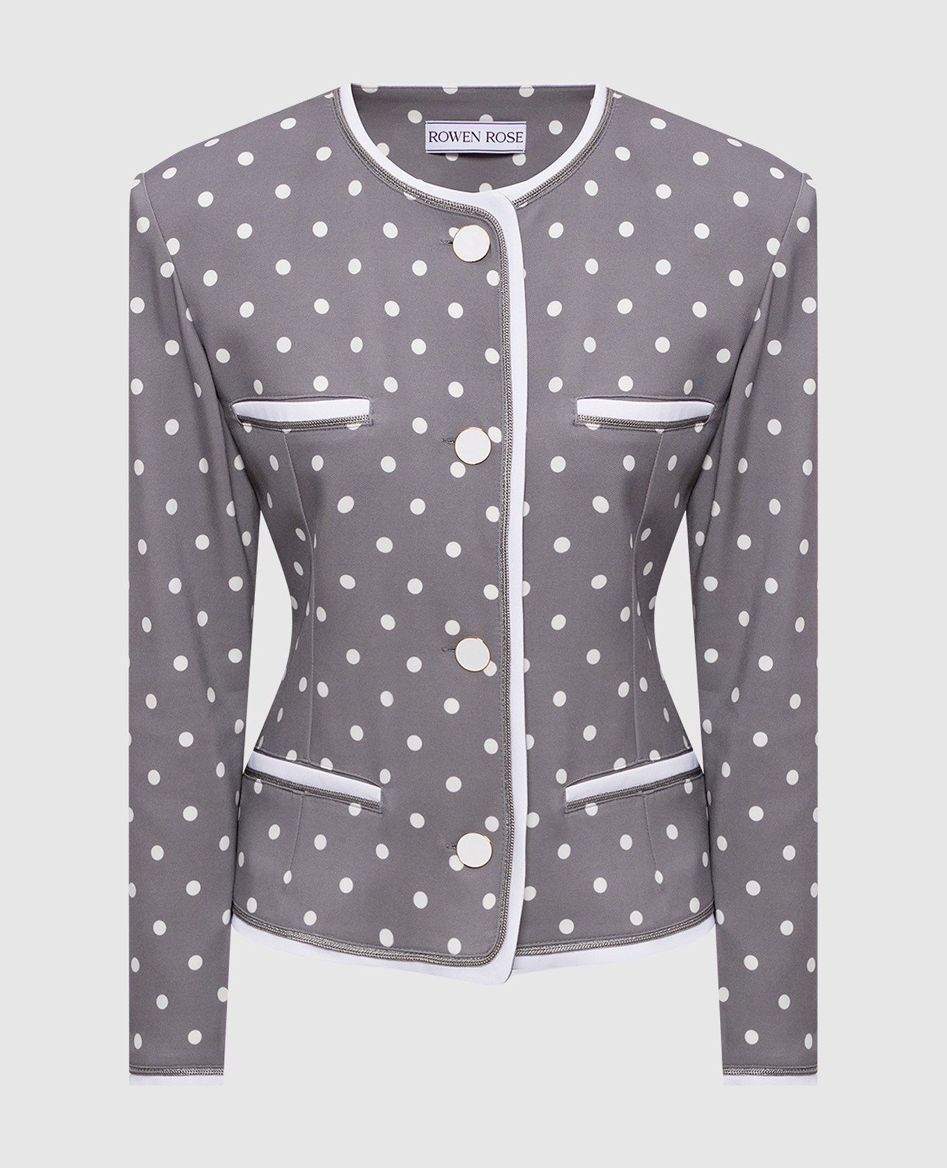Gray polka dot jacket