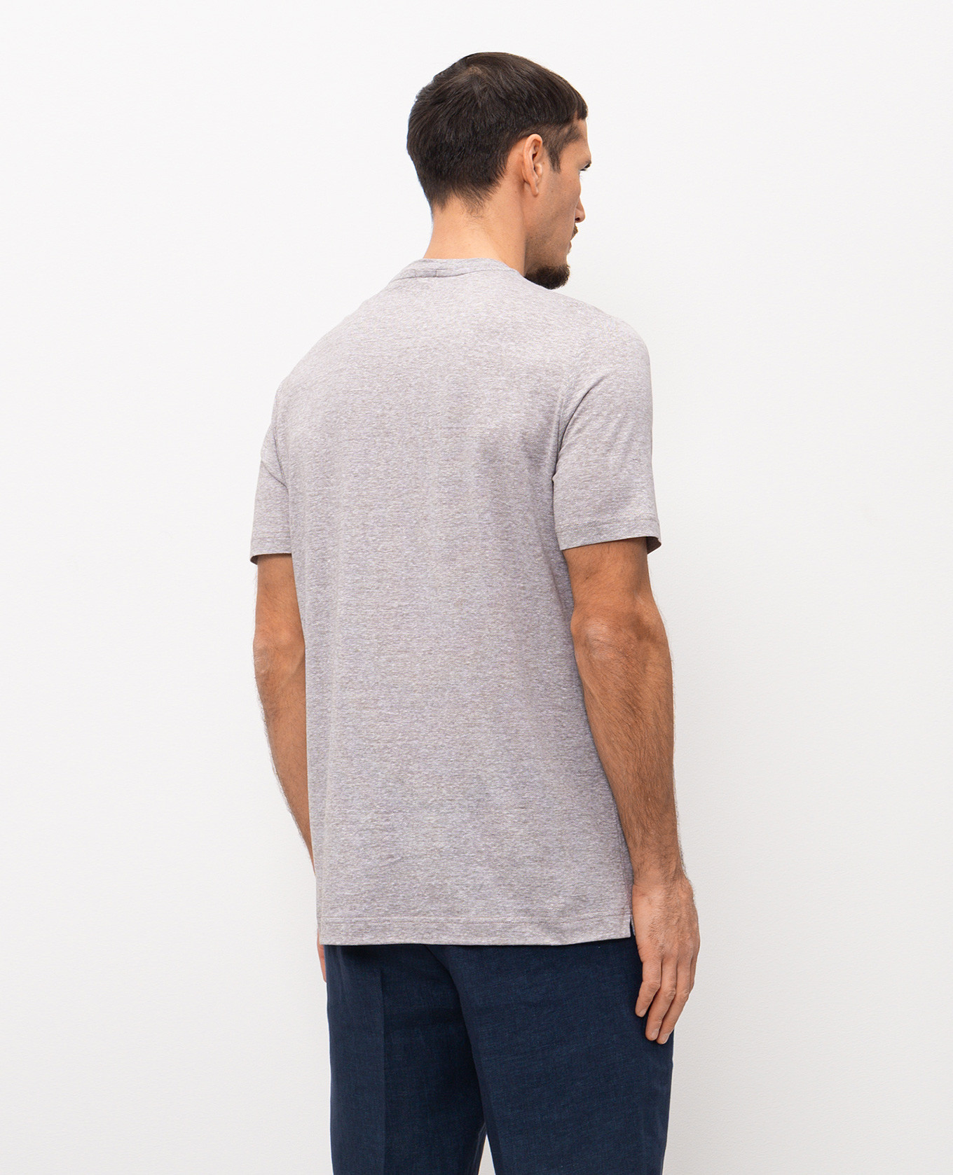 Beige linen t-shirt CAPOBIANCO 4