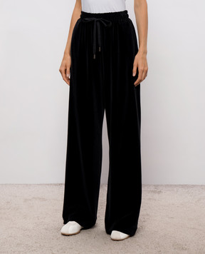 Dolce&Gabbana Black velour sweatpants FTDNBZFUGUE