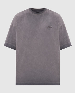 Juun.j Grey T-shirt with embroidered logo JC6742P21R