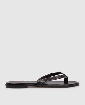 Aeyde Melody black leather flip-flops FSFDMR08FL191SS25800007